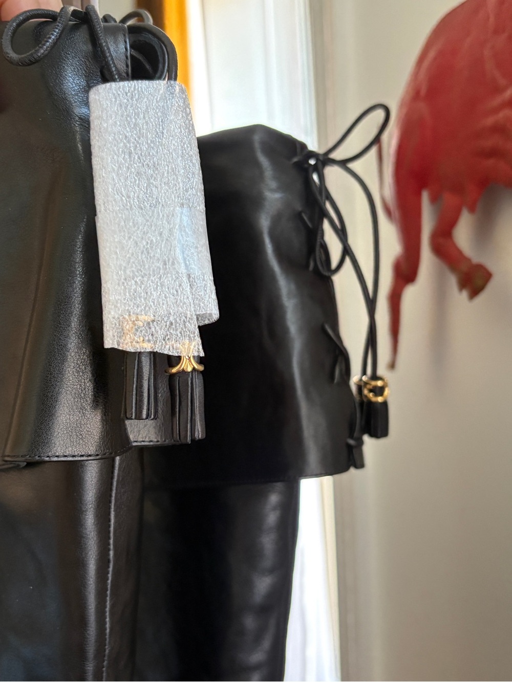 Celine Black Leather Over-the-Knee Folded Cuff Boots - Picture 4 of 7